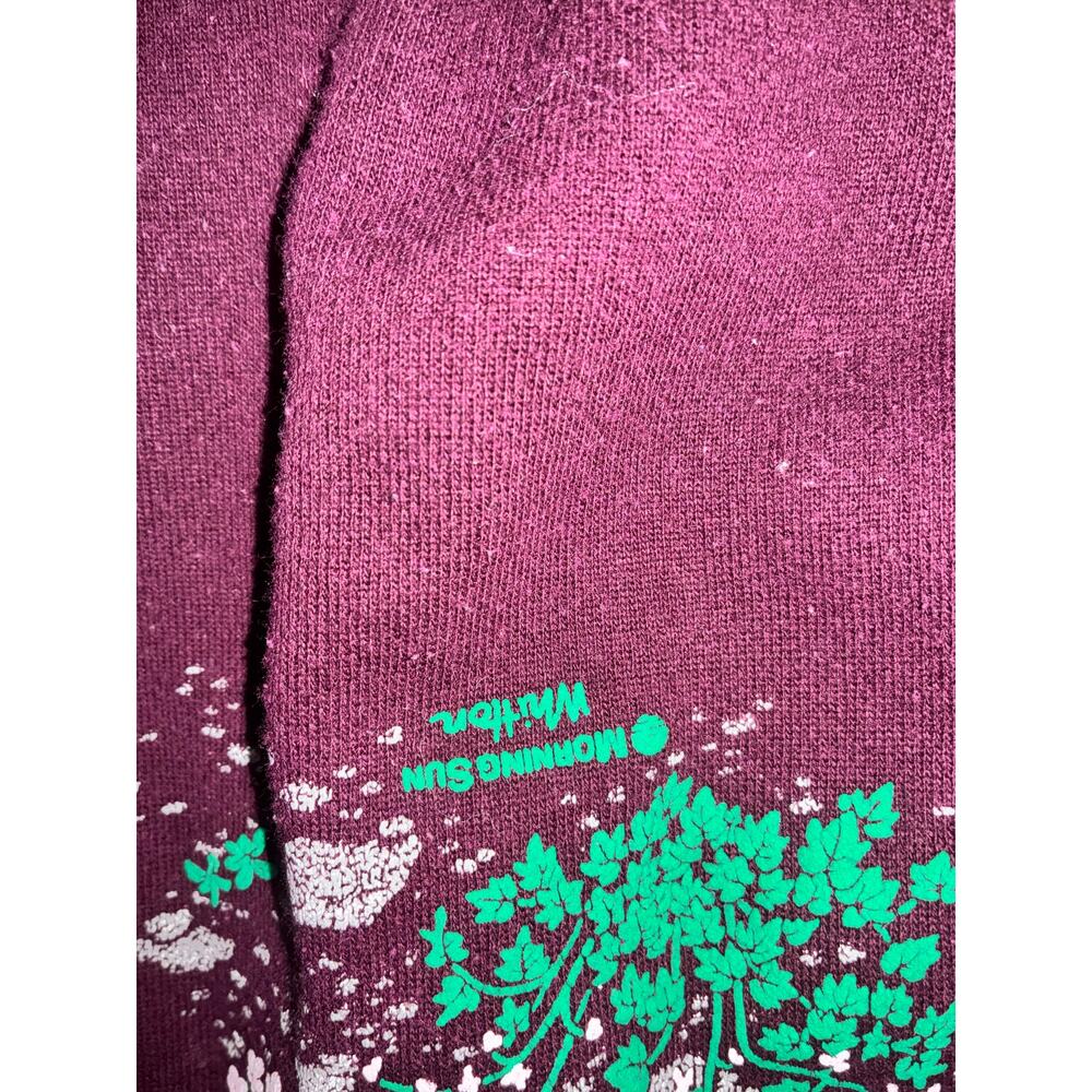 Vintage Morning Sun Purple Sweatshirt Hanes Large Nature Graphic - Picture 4 of 4